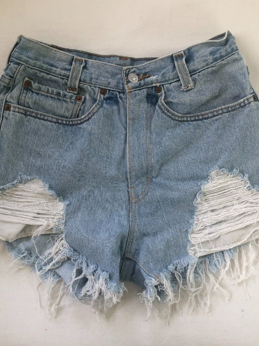 Levi's 505 Distressed Cut Off Jeans Shorts